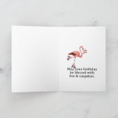 Carte Roll Into Your Best Birthday Ever Funny Flamingo (Intérieur)
