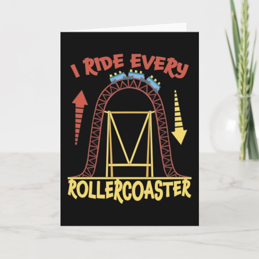 Carte Roller Coaster Park Amusement Park Gift (Devant)