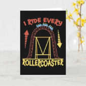 Carte Roller Coaster Park Amusement Park Gift (Fleur jaune)