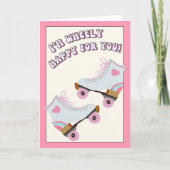 Carte Roller Skating Funny Pun Mariage Félicitations (Devant)