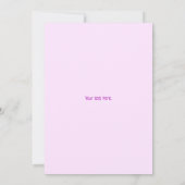 Carte Roller Skating Girl rose Anniversaire (Dos)