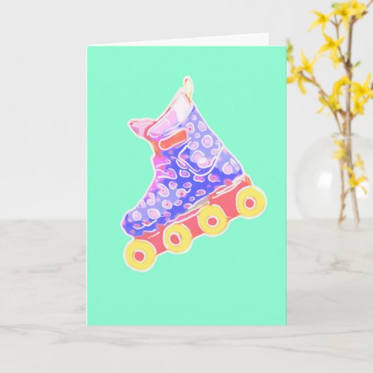 Carte Rollerblade en Pastel (Fleur jaune)