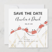 Carte Rollercoaster Abstrait tiré à la main Enregistrer (Devant)