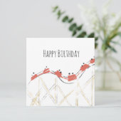 Carte Rollercoaster main dessinée Anniversaire (Debout devant)
