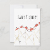 Carte Rollercoaster main dessinée Anniversaire (Devant)