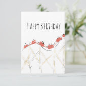 Carte Rollercoaster main dessinée Anniversaire (Debout devant)