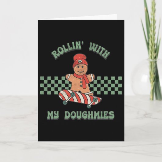 Carte Rollin Avec Mes Potes Rétro Gingerbread Man Ska (Devant)