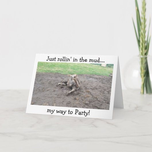 CARTE ROLLIN' DANS LA BOUE/FÊTE "VOTRE ANNIVERSAIRE !" (Devant)