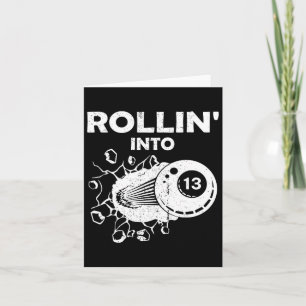 Carte Rollin In 13 Billiards 13e Anniversaire Flaming Bi