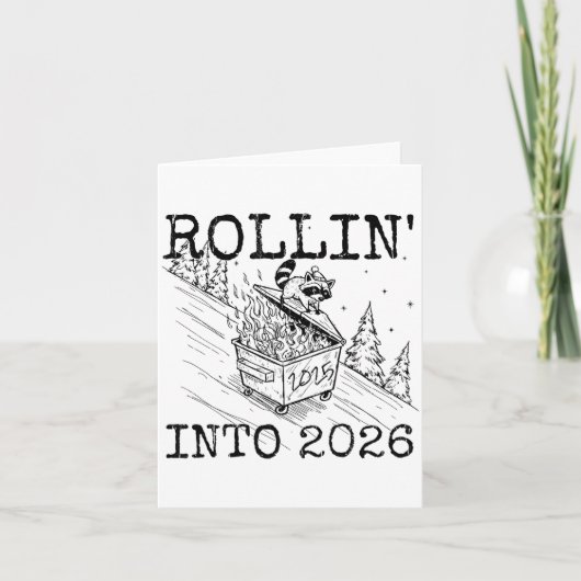 Carte Rollin' Into 2026, 2026 Snarky New Year (Devant)