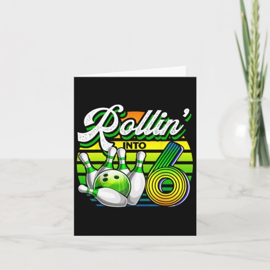 Carte Rollin' Into 7 Bowling Anniversaire 7e Bowler Anni (Devant)