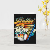 Carte Rollin Into 7 Bowling Anniversaire fête 7e Anniver (Fleur jaune)