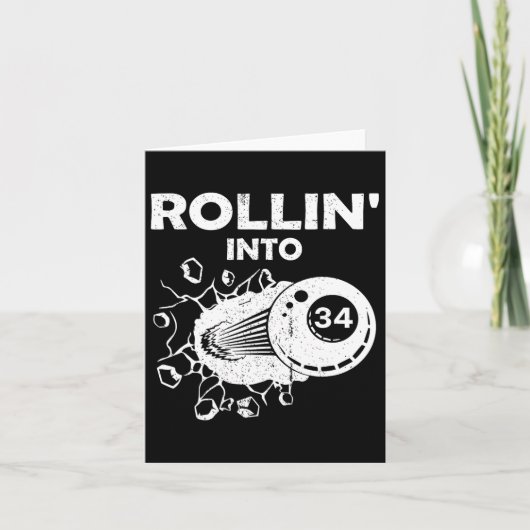 Carte Rollin Into &#; Billiards &#; Flamme d'anniversair (Devant)
