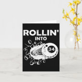 Carte Rollin Into &#; Billiards &#; Flamme d'anniversair (Fleur jaune)