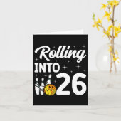 Carte Rolling In 26 Bowling 26th Birthday (Fleur jaune)