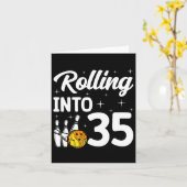 Carte Rolling In 35 Bowling 35th Birthday (Fleur jaune)