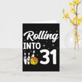 Carte Rolling Into 31 Bowling 31th Birthday (Fleur jaune)