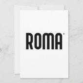 Carte Roma - minimalistic typography card (Devant)