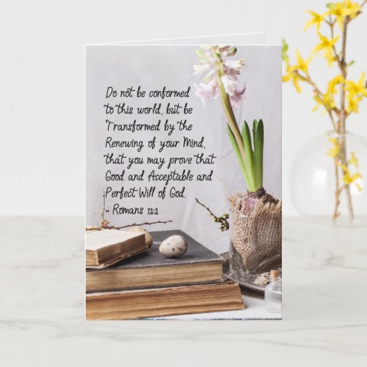 Carte Romains 12:2 Ne pas être Conformé à ce Monde (Fleur jaune)