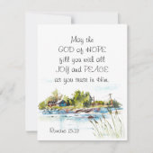 Carte Romains 15:13 Dieu de l'Espoir Bible Chrétienne Ca (Devant)