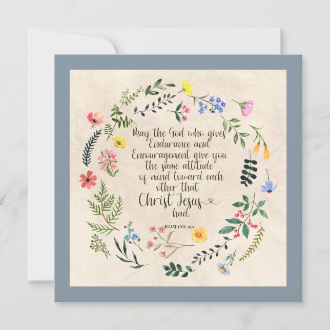 Carte Romains 15:5 Image de verset biblique (Devant)