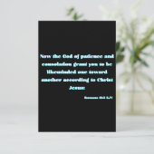 Carte Romains 15:5 KJV Bible Écriture Salutation (Debout devant)