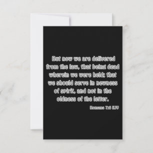 Carte Romains 7:6 KJV Bible Verse Salutation