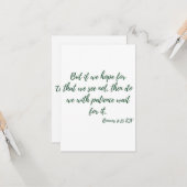 Carte Romains 8:25 KJV Bible Écriture Salutation (Devant/Arrière en situation)