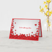 Carte Romance & Cœurs Rouges Saint-Valentin (Fleur jaune)