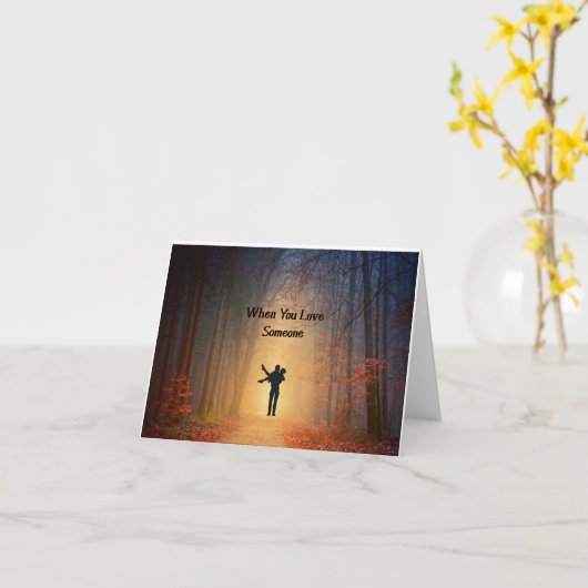 Carte Romance dans la forêt (Fleur jaune)