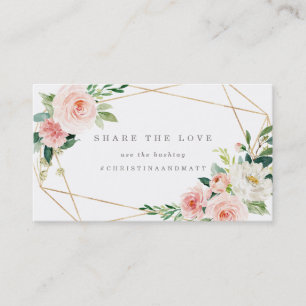 Carte Romance de Hashtag de ressort géométrique