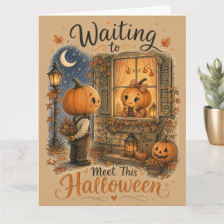 Carte Romance d'Halloween en attente pour vous