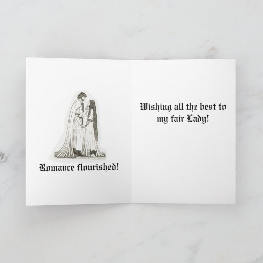 Carte "Romance Flourished" (Intérieur)