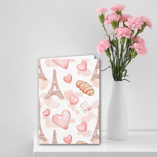 Carte Romance Parisienne de la Saint-Valentin