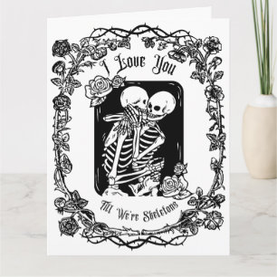 Carte Romance Sombre Gothique Je T'aime Jusqu'à la Mort 