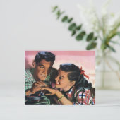 Carte Romance vintage, amour du lycée en amour (Debout devant)