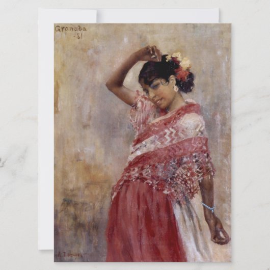 Carte Romani Gypsy Woman Dancing (par Albert Edelfeel) (Devant)