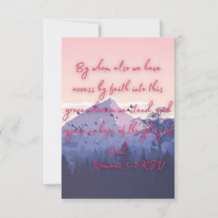 Carte Romans 5:2 KJV Bible Verse Pic Flat Salutation