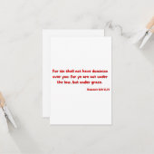 Carte Romans 6:14 Bible Scripture Verse Flat Salutation (Devant/Arrière en situation)