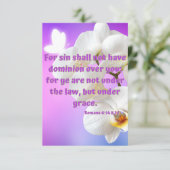 Carte Romans 6:14 KJV Bible Scripture Pic Greeting (Debout devant)