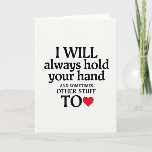 Carte Romantic Always Hold Your Hand Card (Devant)