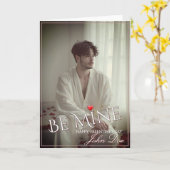 Carte Romantic Be Mine Valentine Design (Fleur jaune)