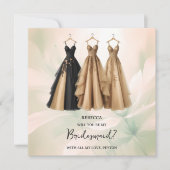 Carte Romantic Chic Three Bridesmaid Dresses Proposal (Devant)