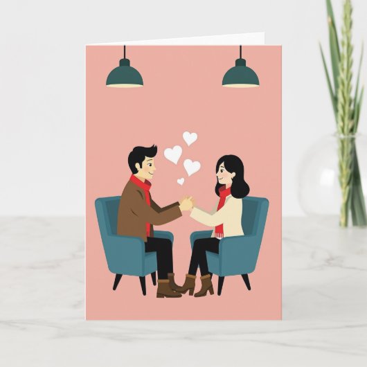 Carte Romantic Couple Love Hearts Card (Devant)