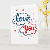 Carte Romantic Doodled I Love You Card (Fleur jaune)
