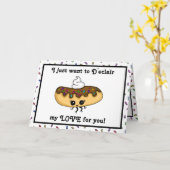 Carte Romantic Flirty Chocolat Éclair Pun alimentaire (Fleur jaune)