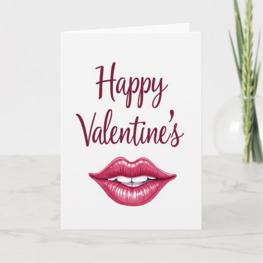 Carte Romantic Fuchsia Lips Card (Devant)