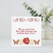 Carte Romantic Funny Love Citation de l'amour doux Flora (Debout devant)