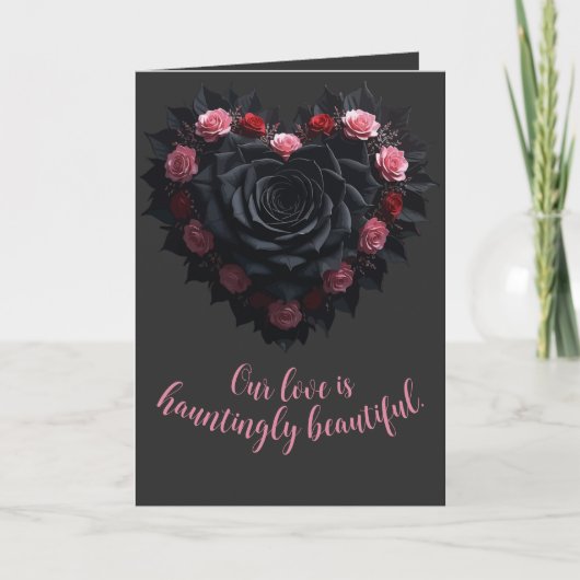 Carte Romantic Gothic And Melancholic Black Rose (Devant)