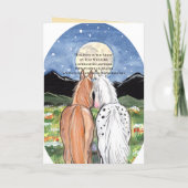 Carte Romantic Horse Moon Anniversaire Félicitations (Dos)